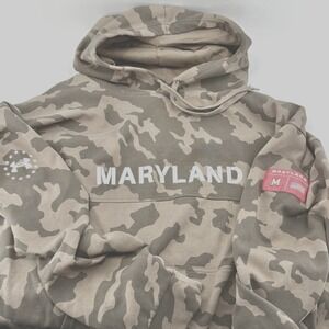 Maryland Terrapins Under Armour‎ Men's 4XL Military Camo Hoodie Sweatshirt Logo